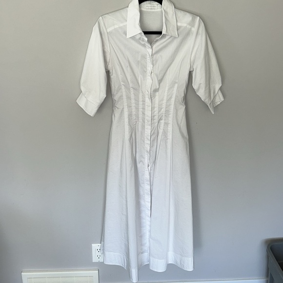 Jonathan Simkhai Signature Jazz Midi Shirt Dress White - Picture 10 of 14